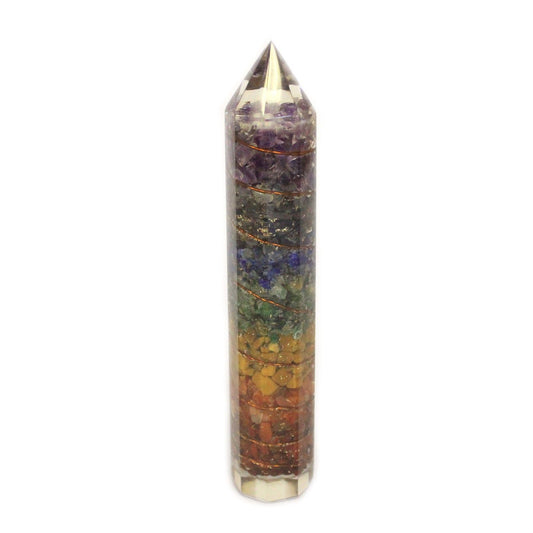 Orgonite Power Wand Copper & Gemchips - 15cm