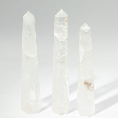Gemstone Six Face Obelisk Point  - Rock Crystal
