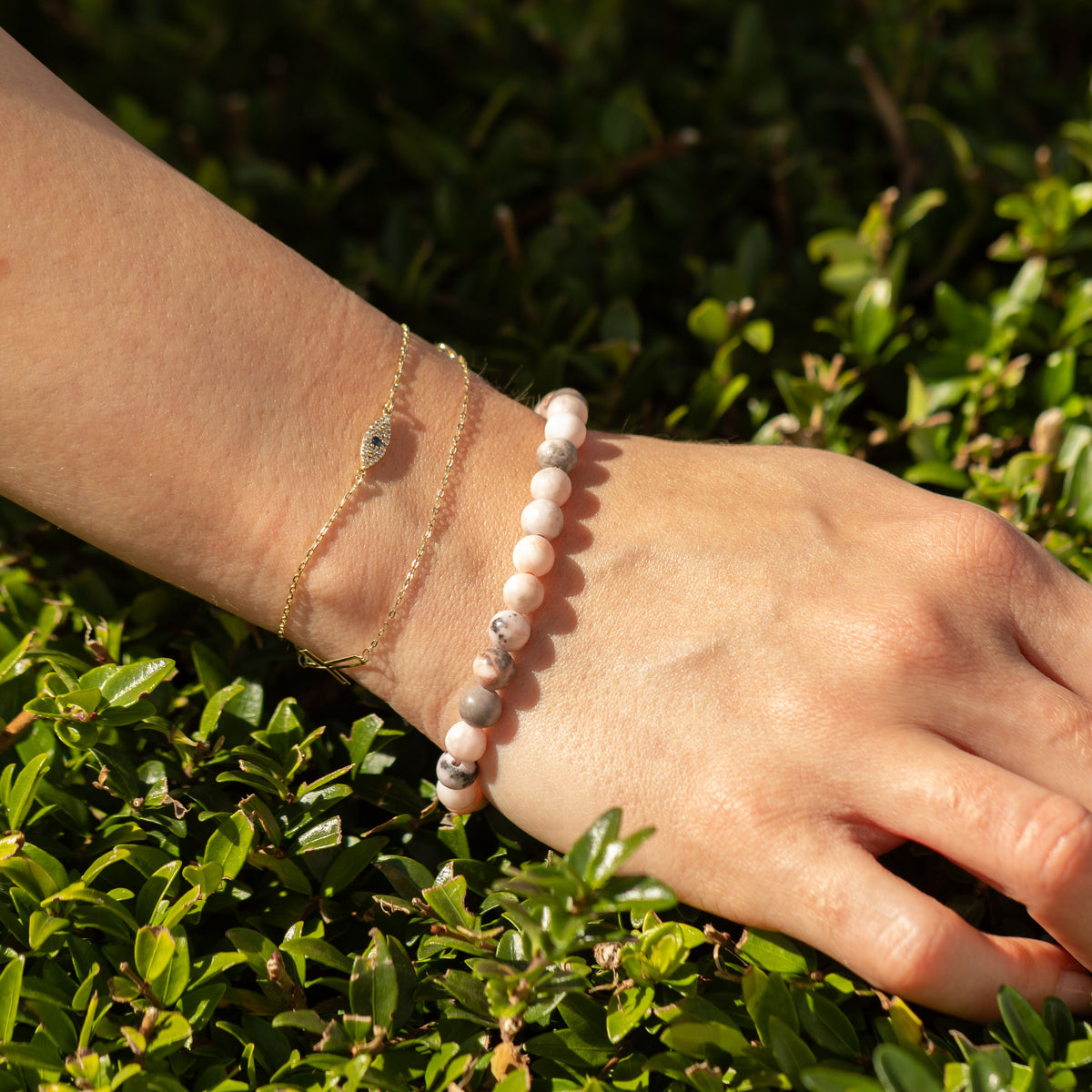Petite Power Bracelet - Pink Jasper