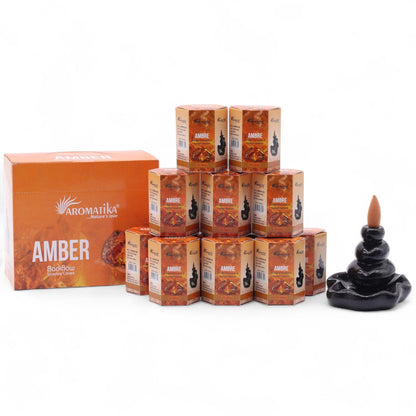 Aromatika Masala Backflow Incense Cones - Amber