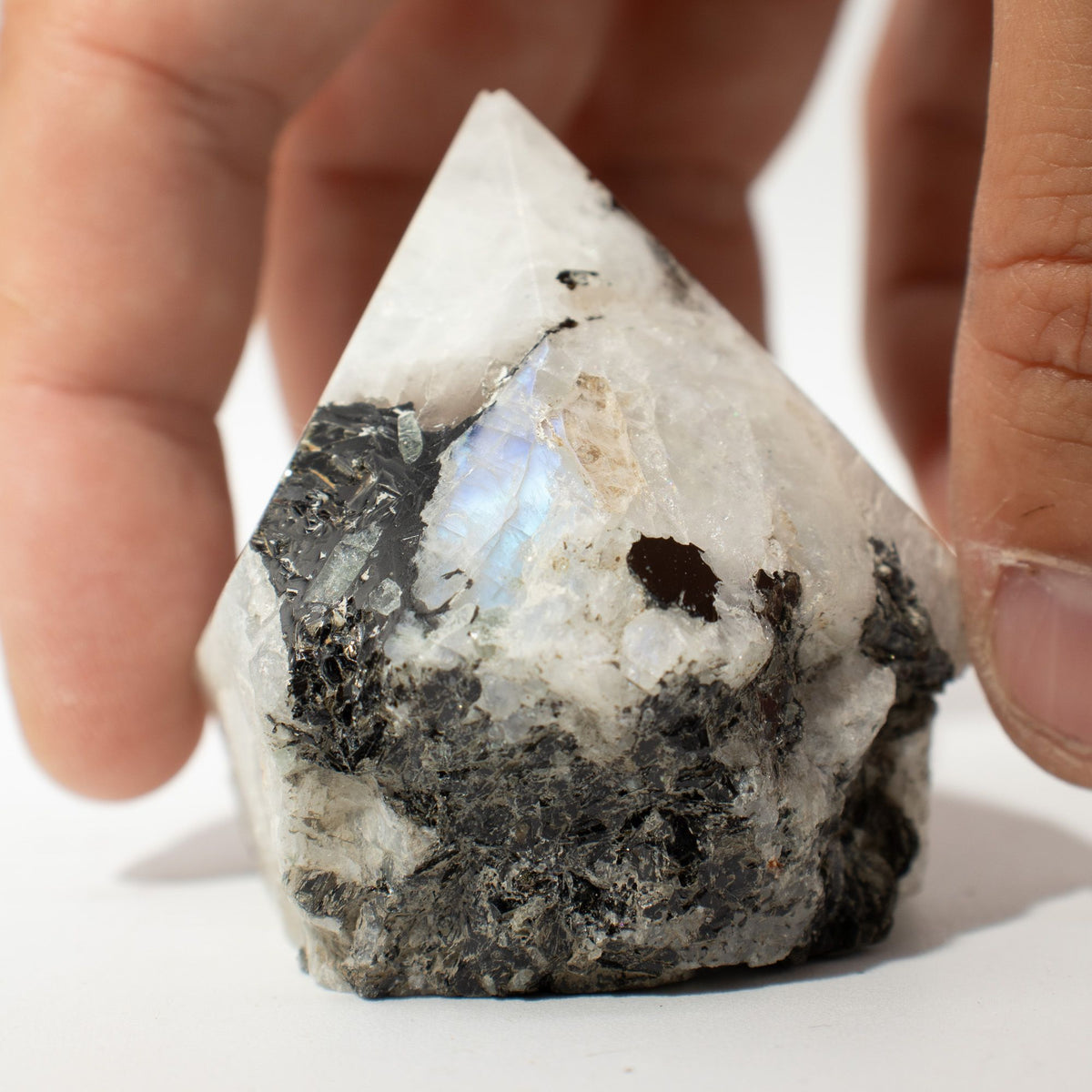 Rainbow Moonstone Gemstone Top Polished Points