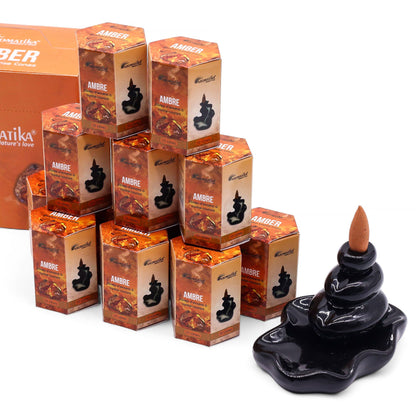 Aromatika Masala Backflow Incense Cones - Amber