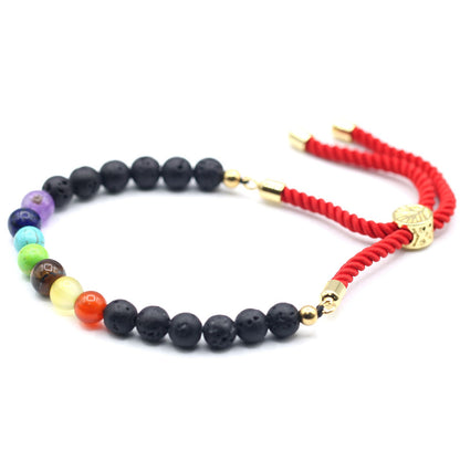 Royal String Bracelet - Lava Stone Chakra