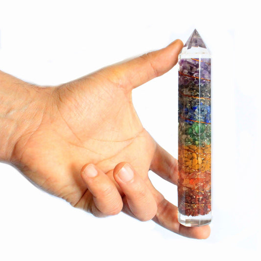 Orgonite Power Wand Copper & Gemchips - 15cm