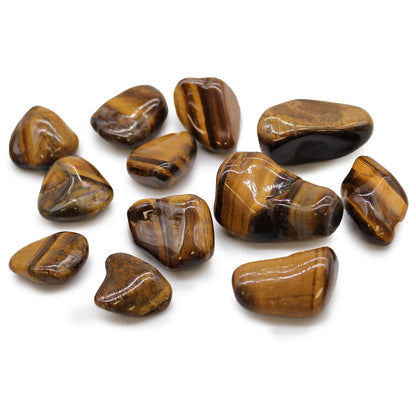 Medium Tumble Stones - Tigers Eye - Golden