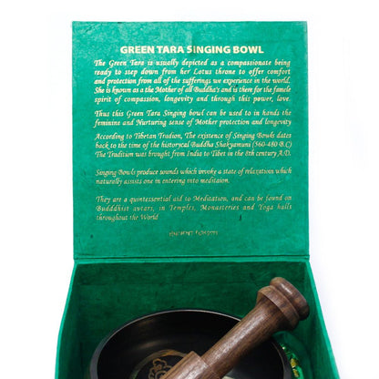 Green Tara Singing Bowl Set