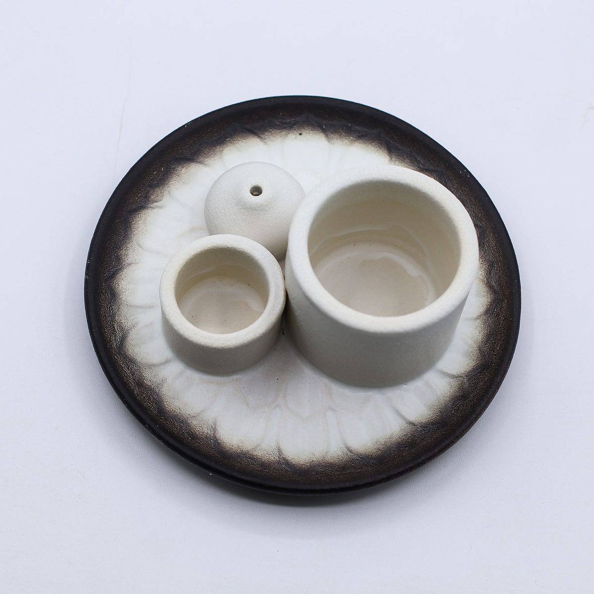 Palo Santo Stick & Smudge Holder - White & Grey