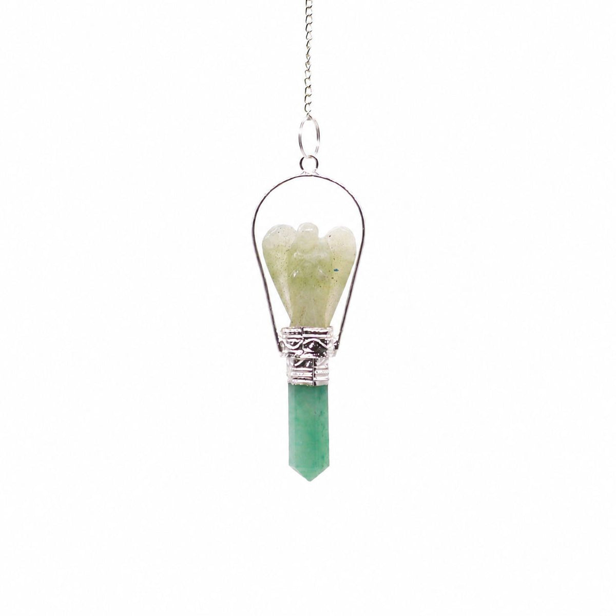 Angel Pendulum with Ring - Green Adventurine