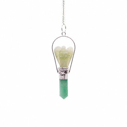 Angel Pendulum with Ring - Green Adventurine