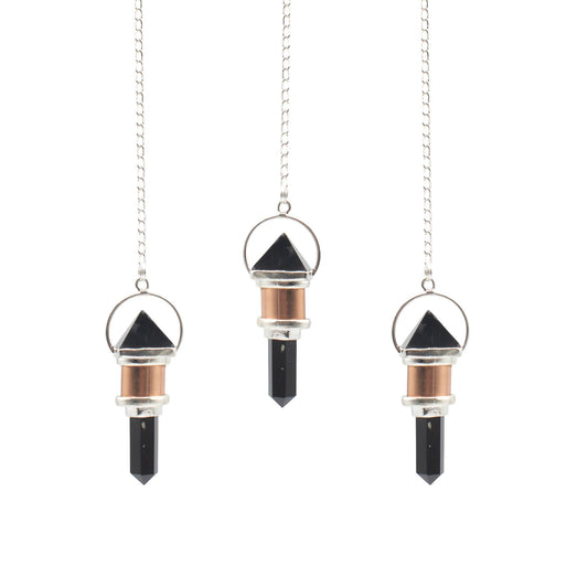 The Night Watcher- Combo Piece Copper Pendulum -  Obsidian