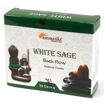 Aromatika Backflow Incense Cones - White Sage