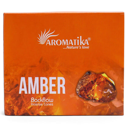 Aromatika Masala Backflow Incense Cones - Amber