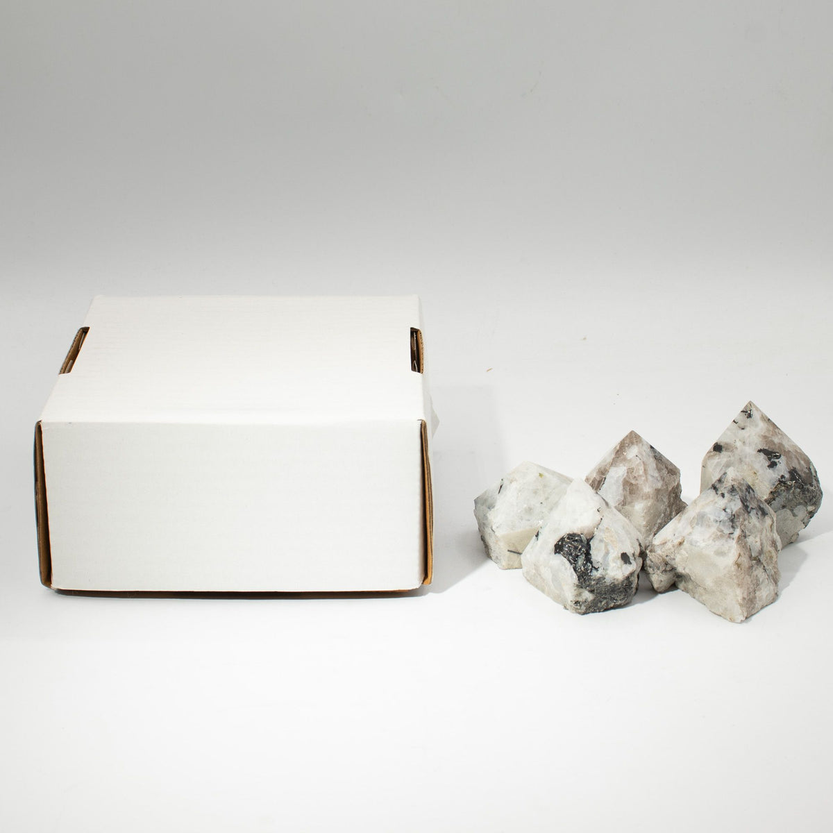 Rainbow Moonstone Gemstone Top Polished Points