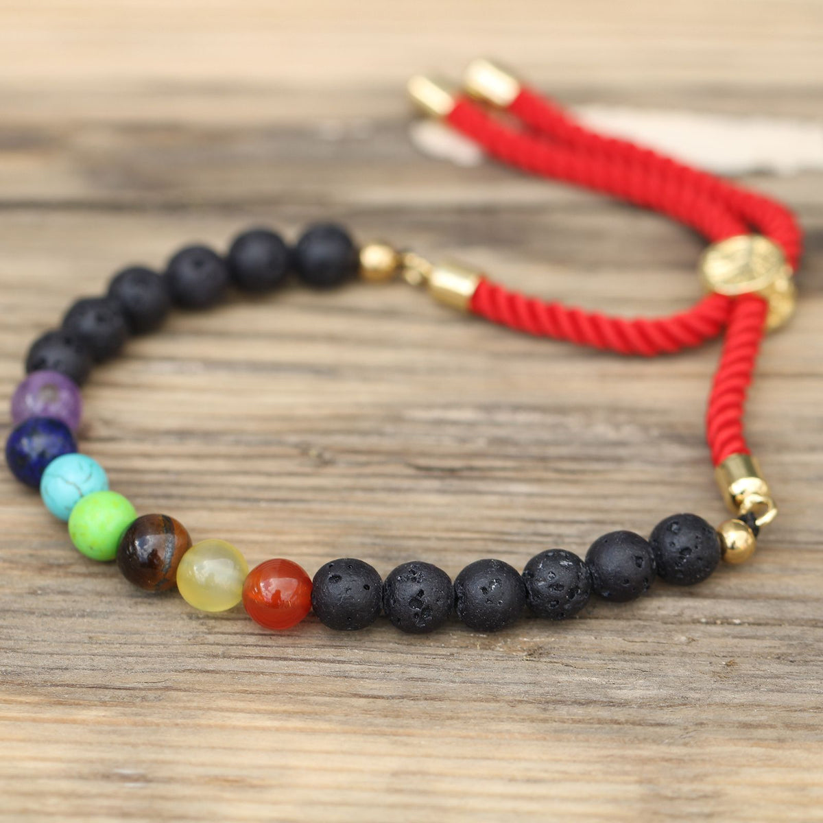 Royal String Bracelet - Lava Stone Chakra