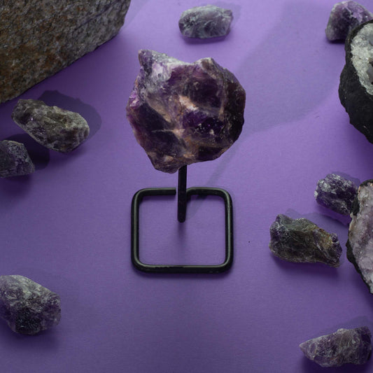 Mineral Specimen on Metal Stand - Epidote