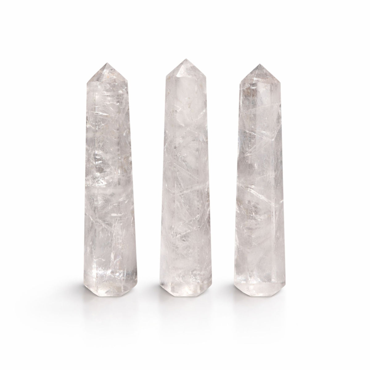 Gemstone Six Face Obelisk Point  - Clear Quartz