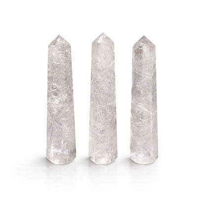 Gemstone Six Face Obelisk Point  - Clear Quartz