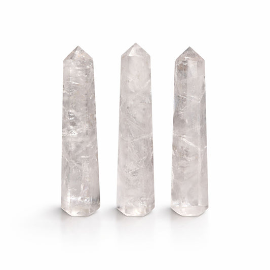 Gemstone Six Face Obelisk Point  - Clear Quartz
