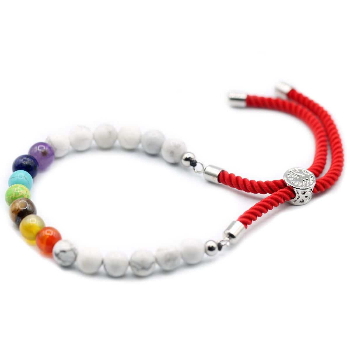 Royal Red String Bracelet - White Howlite Chakra
