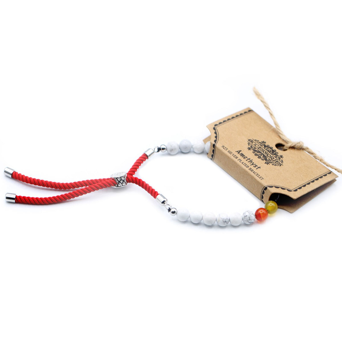 Royal Red String Bracelet - White Howlite Chakra