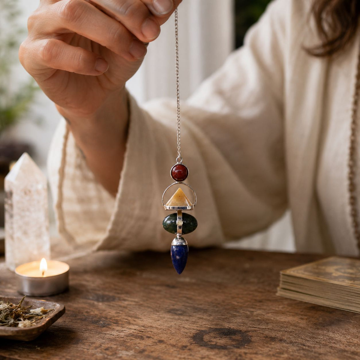 Four Elements Gemstone Pendulum