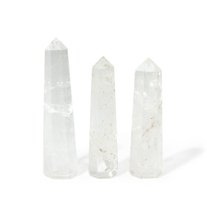 Gemstone Six Face Obelisk Point  - Clear Quartz
