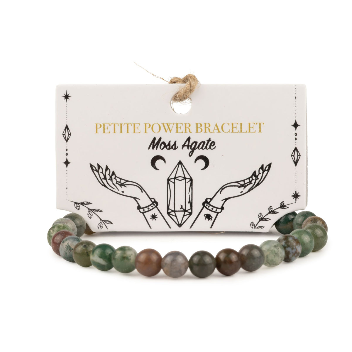 Petite Power Bracelet - Moss Agate