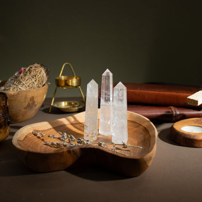 Gemstone Six Face Obelisk Point  - Clear Quartz