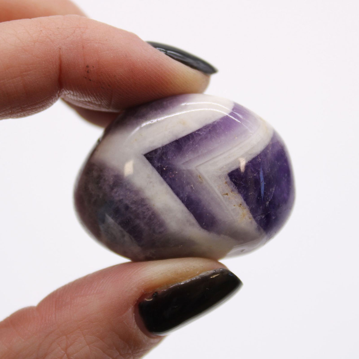 Medium Tumble Stones - Amethyst - Chevron