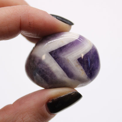 Medium Tumble Stones - Amethyst - Chevron