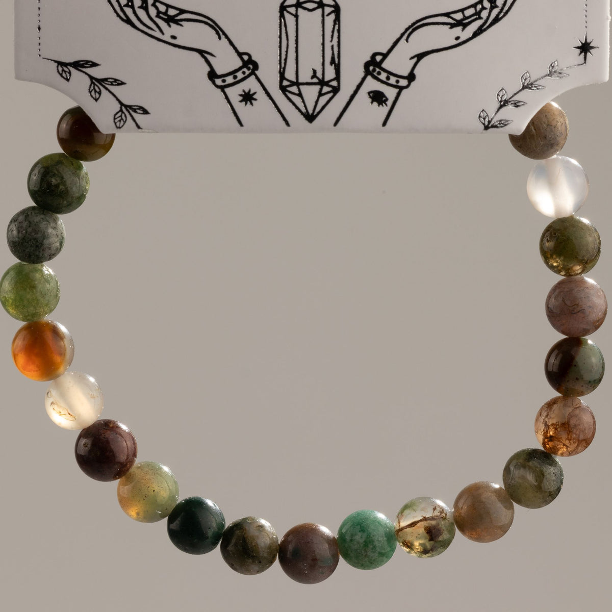 Petite Power Bracelet - Moss Agate