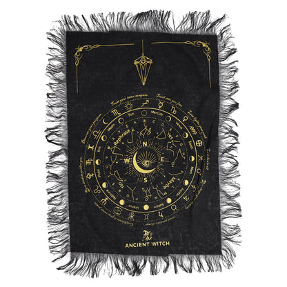 All Seeing Eye Pendulum Divination Cloth - Black & Gold