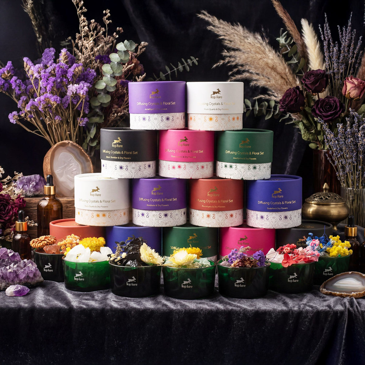 Diffusing Crystals & Floral Set - The Sun