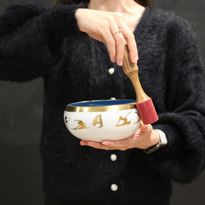 Large Moon Phase Singing Bowl Set - Black