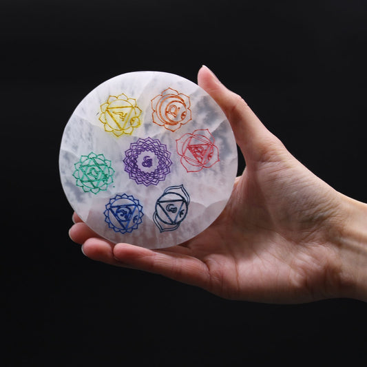 Medium Charging Plate - Chakra Design - Colour