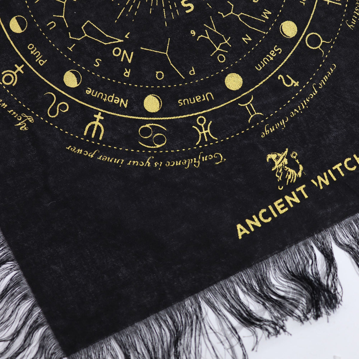 All Seeing Eye Pendulum Divination Cloth - Black & Gold