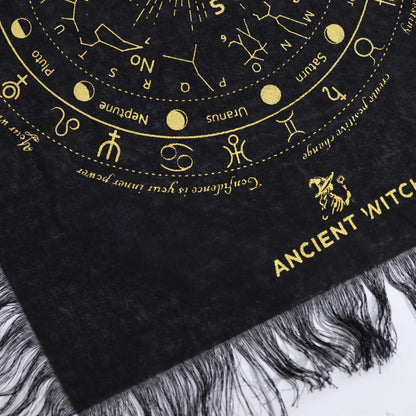 All Seeing Eye Pendulum Divination Cloth - Black & Gold
