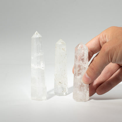 Gemstone Six Face Obelisk Point  - Clear Quartz