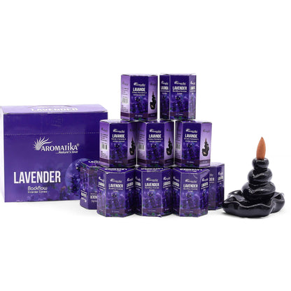 Aromatika Masala Backflow Incense Cones - Lavender