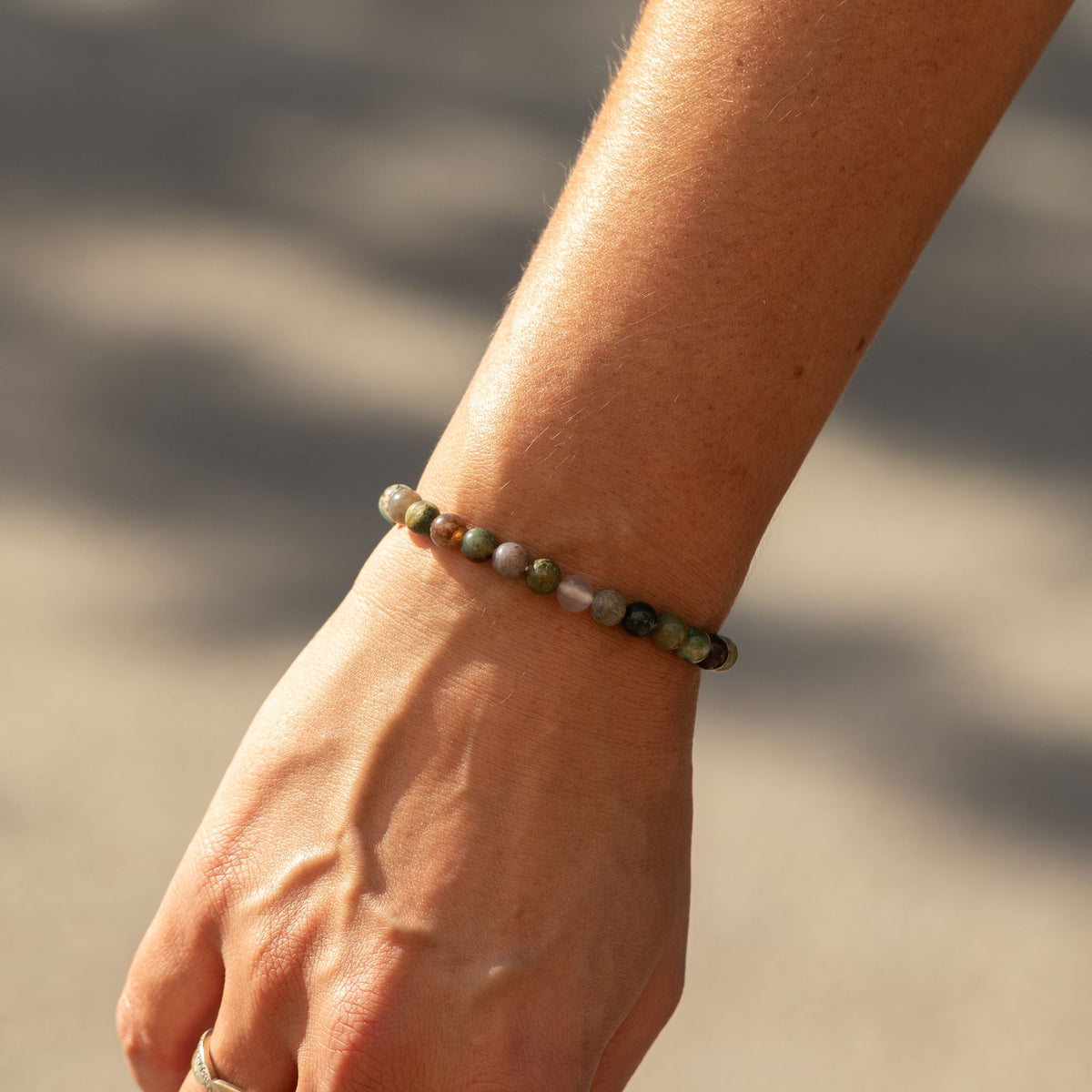 Petite Power Bracelet - Moss Agate
