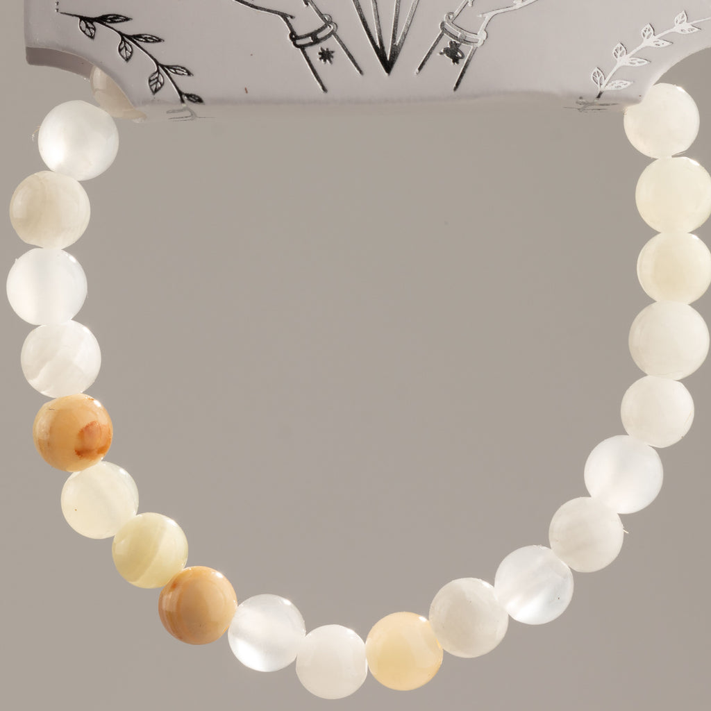 Petite Power Bracelet - Moon Jade