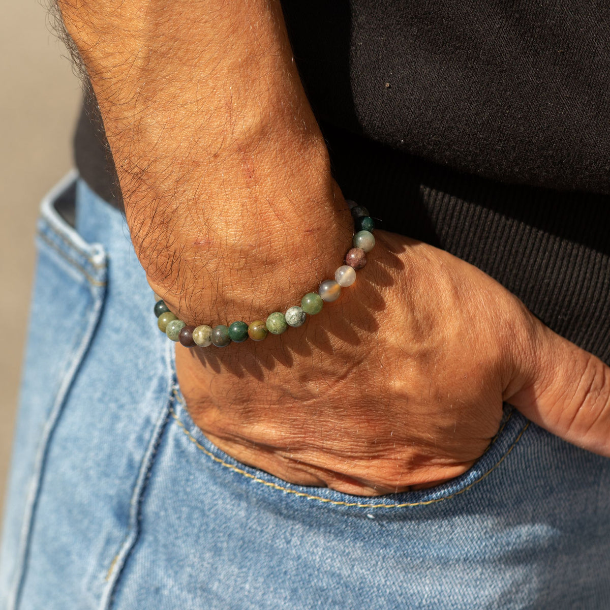 Petite Power Bracelet - Moss Agate