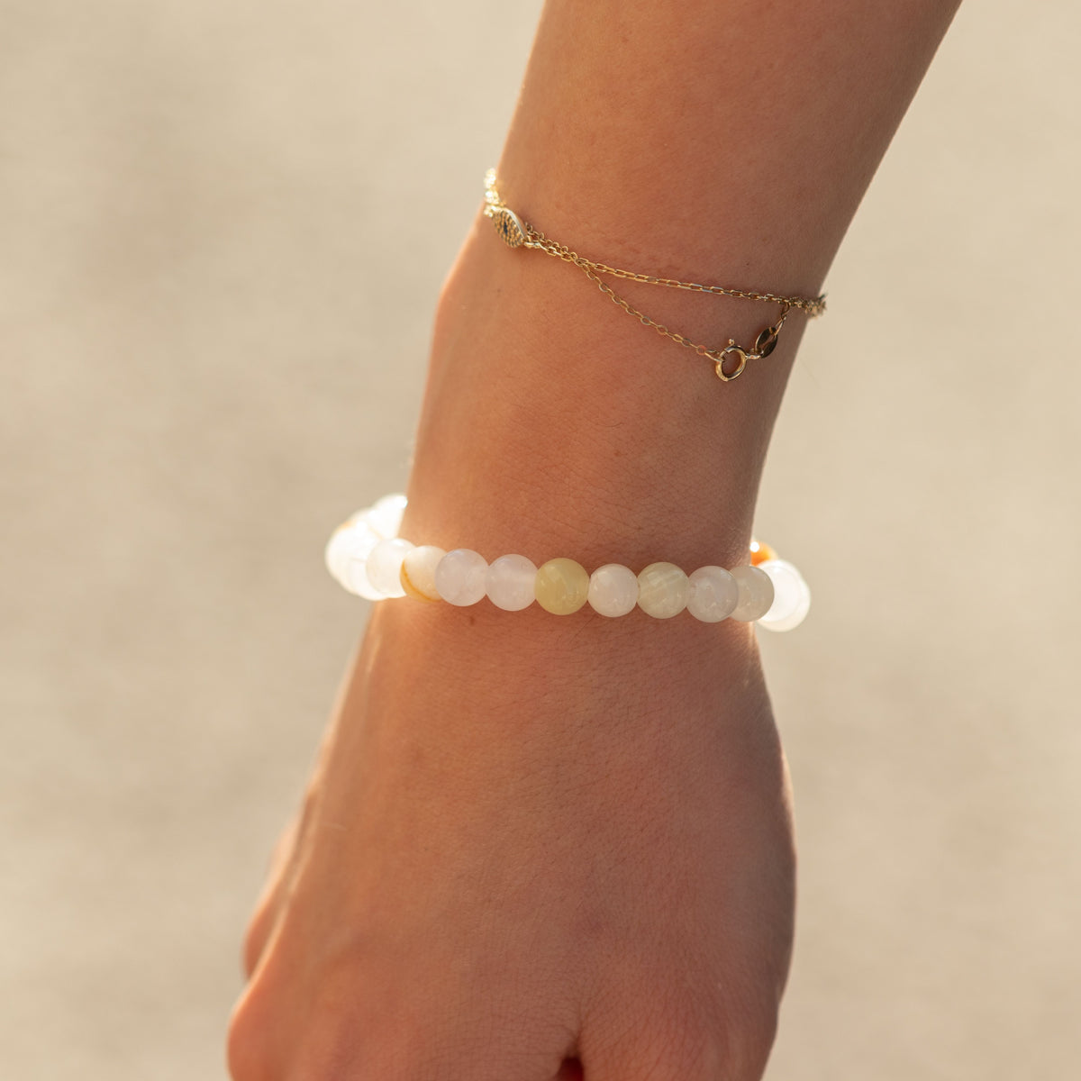 Petite Power Bracelet - Moon Jade