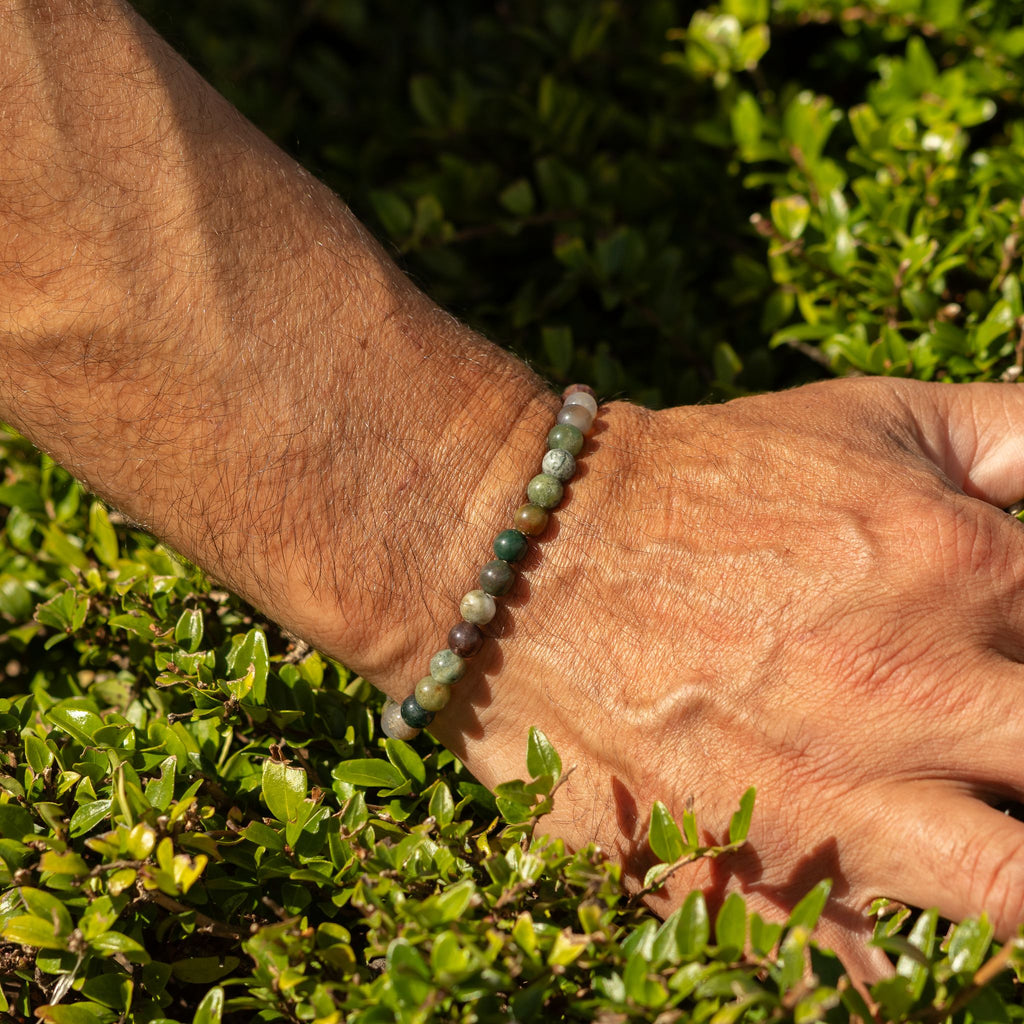 Petite Power Bracelet - Moss Agate