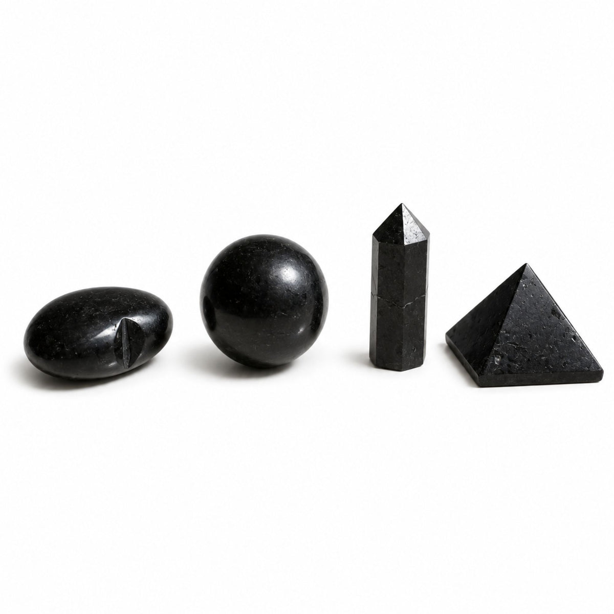 Four Gemstone Shapes - Black Tourmaline