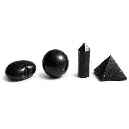 Four Gemstone Shapes - Black Tourmaline