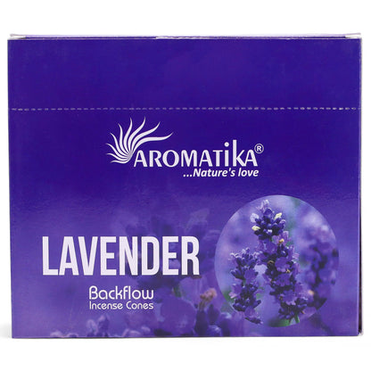 Aromatika Masala Backflow Incense Cones - Lavender