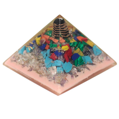 Large Orgonite Pyramid - Tree (earth base)