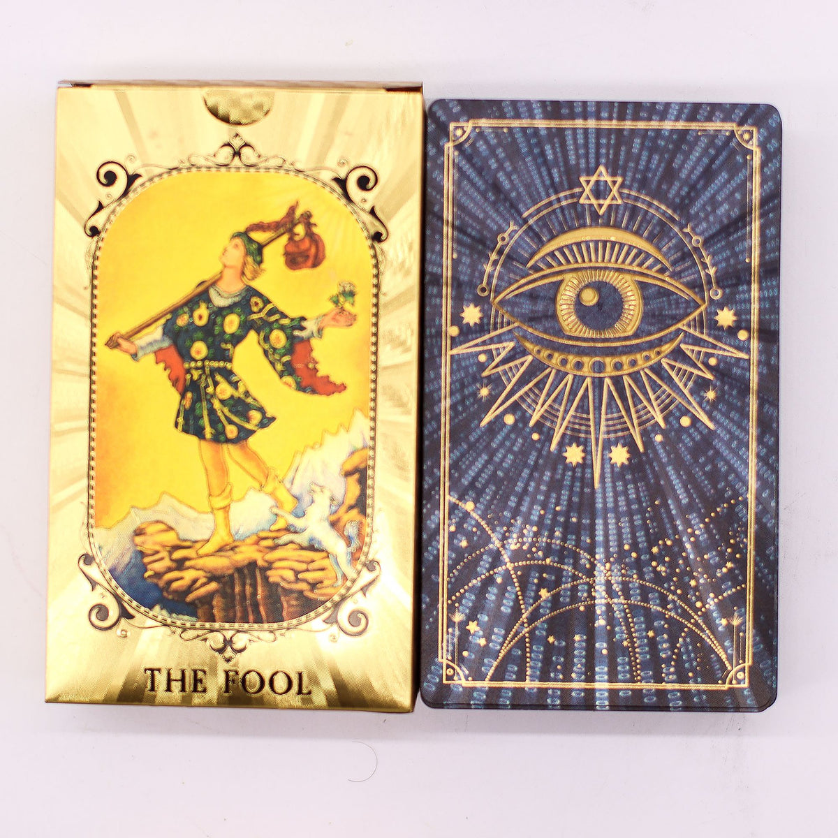Blue & Gold Foil Tarot Card Set - All Seeing