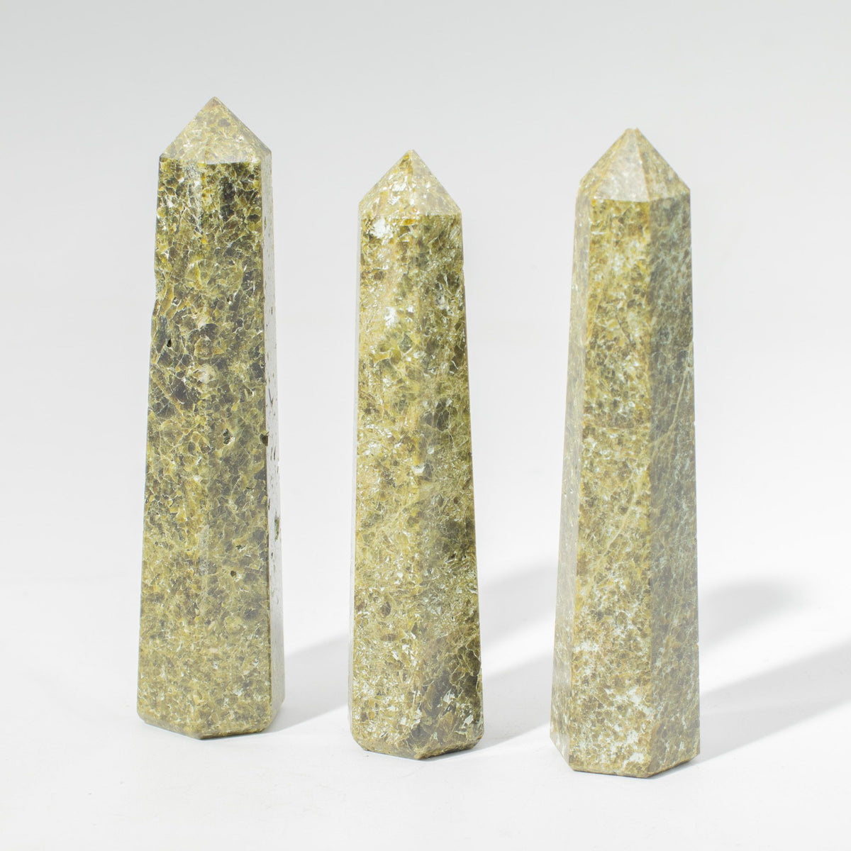 Gemstone Six Face Obelisk Point  - Epidote
